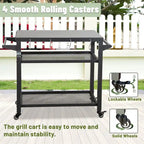 3-Shelf Outdoor Grill Table