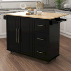 Kitchen Island with Spice Rack