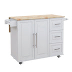 Kitchen Island with Spice Rack