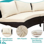 5 PCS U Shape Outdoor Patio Furniture Set