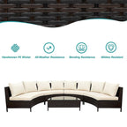 5 PCS U Shape Outdoor Patio Furniture Set