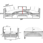 5 PCS U Shape Outdoor Patio Furniture Set