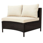 5 PCS U Shape Outdoor Patio Furniture Set