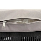 4-Piece Rope Conversation Set with Slatted Tempered Glass Top and Thick Cushion