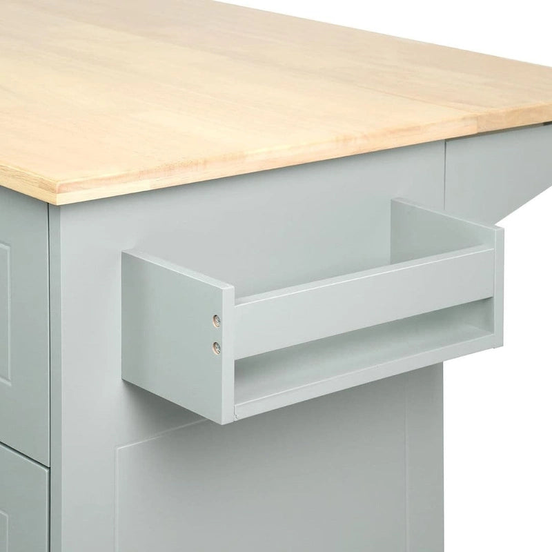 54 Kitchen Island Cart with Wheels