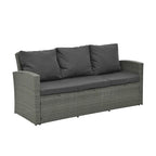 Patio Furniture, Outdoor Furniture, Seasonal PE Wicker Furniture,5 Set Wicker Furniture With Tempered Glass Table Top