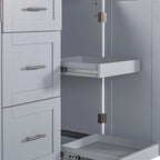 50 in. W Kitchen Island with 3 Drawer, 2 Slide-Out Shelf and Internal Storage Rack