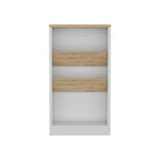 Kitchen Island Dozza, Three Shelves, Black Wengue / Light Oak Finish