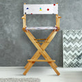 30 Director's Chair Natural Frame-Confetti - 23W x 19D x 45.5H