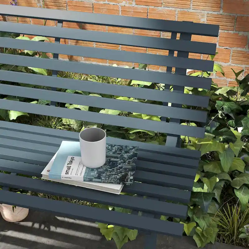 Outsunny 48.5 Garden Bench with Slatted Seat
