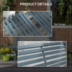 Outsunny 48.5 Garden Bench with Slatted Seat