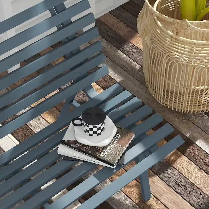 Outsunny 48.5 Garden Bench with Slatted Seat