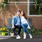 Outsunny 48.5 Garden Bench with Slatted Seat