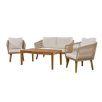 4 PCS Outdoor Patio Furniture Conversation Set