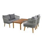 4 PCS Outdoor Patio Furniture Conversation Set