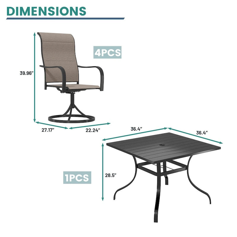 Aluminum Patio Extendable Dining Table 53- 106