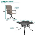 Aluminum Patio Extendable Dining Table 53- 106