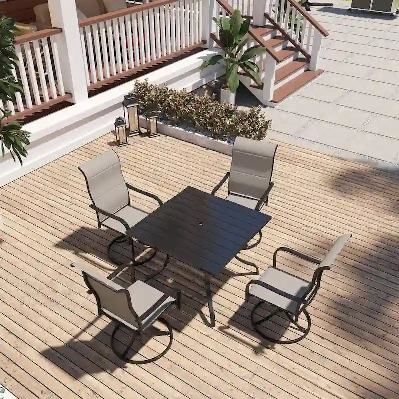 Aluminum Patio Extendable Dining Table 53- 106