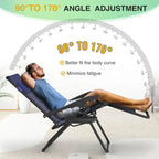 Zero Gravity Chairs Set of 2, Zero Gravity Lounge Chair, Reclining Patio Chairs Folding Recliner for Indoor and Outdoor