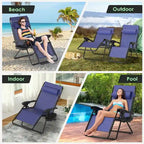 Zero Gravity Chairs Set of 2, Zero Gravity Lounge Chair, Reclining Patio Chairs Folding Recliner for Indoor and Outdoor