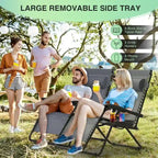 Zero Gravity Chairs Set of 2, Zero Gravity Lounge Chair, Reclining Patio Chairs Folding Recliner for Indoor and Outdoor