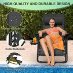 Zero Gravity Chairs Set of 2, Zero Gravity Lounge Chair, Reclining Patio Chairs Folding Recliner for Indoor and Outdoor