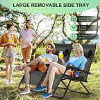 Zero Gravity Chairs Set of 2, Zero Gravity Lounge Chair, Reclining Patio Chairs Folding Recliner for Indoor and Outdoor