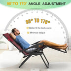 Zero Gravity Chairs Set of 2, Zero Gravity Lounge Chair, Reclining Patio Chairs Folding Recliner for Indoor and Outdoor