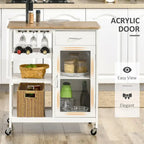 Rolling Kitchen Island with Storage