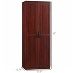 Freestanding Storage Cabinet with 2 Adjustable Shelves and Door - N/A