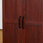 Freestanding Storage Cabinet with 2 Adjustable Shelves and Door - N/A