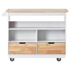 Two-sided Kitchen island Cart on Wheels by Harper&Bright Designs