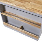 Two-sided Kitchen island Cart on Wheels by Harper&Bright Designs