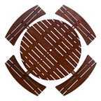 8-Person Wooden Picnic Benches Outdoor Round Table