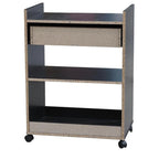 Kitchen Island Microwave Serving Cart Cabinet with Drawer and Shelfs for Storage (Black)