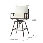 Iron Bar Stool W/Cushions
