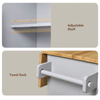 Rolling Kitchen Island Cart with Wheels , Drawer, Storage Racks