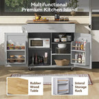 Rolling Kitchen Island Cart with Wheels , Drawer, Storage Racks