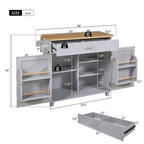 Rolling Kitchen Island Cart with Wheels , Drawer, Storage Racks