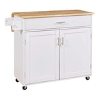 Rolling Kitchen Island Cart with Wheels , Drawer, Storage Racks