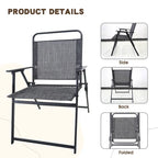 Outdoor Patio Dining Set for 4 Metal Furniture Chair Set with Umbrella