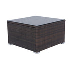 11 Piece Patio Wicker 10 Seater Patio Sectional Set with Storage