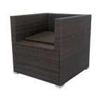 11 Piece Patio Wicker 10 Seater Patio Sectional Set with Storage