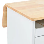 Kitchen Island with Drop Leaf, LED Light