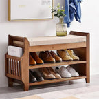 2 Tier Shoe Bench - 31.5D x 11.6W x 19.5H