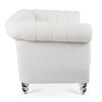 Upholstered Rolled Arm Chesterfield 3-Seater Sofa