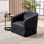 Swivel Barrel Chair With Ottoman, Swivel Accent Chairs Armchair for Living Room