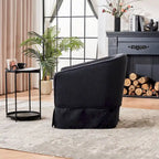 Swivel Barrel Chair With Ottoman, Swivel Accent Chairs Armchair for Living Room