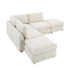 93Modern Sectional Sofa with Vertical Stripes