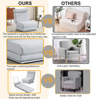 Single Sofa Chair Foldable Bed with Pillow,Portable Sofa Bed,Sofa Chair,Made of Breathable and Wearable Linen